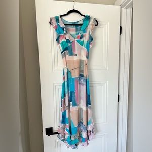 Tyler Boe beautiful watercolor dress